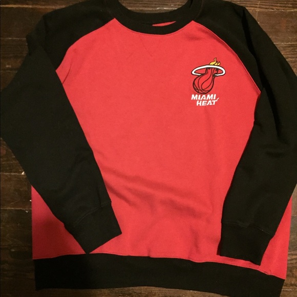 miami heat crew neck sweatshirt